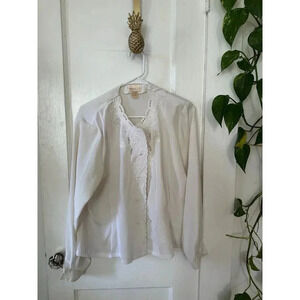 MIKADO women’s size 14 white embroidered top